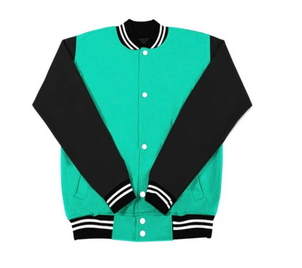 Chamarra Colegio Verde Menta y Negro