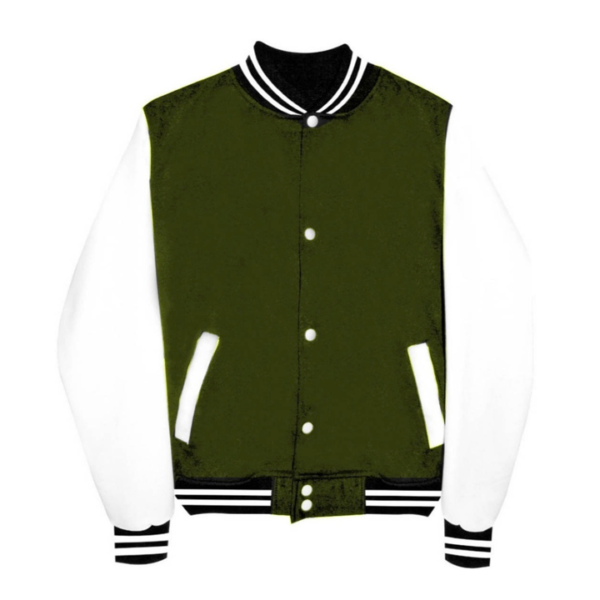 Chamarra Colegio Verde Militar y Blanco